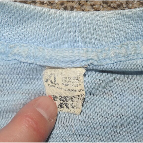 Vintage 80s Ronnie McDowell Unicorn Single Stitch T-Shirt Men's XL Concert Tour - Picture 4 of 7